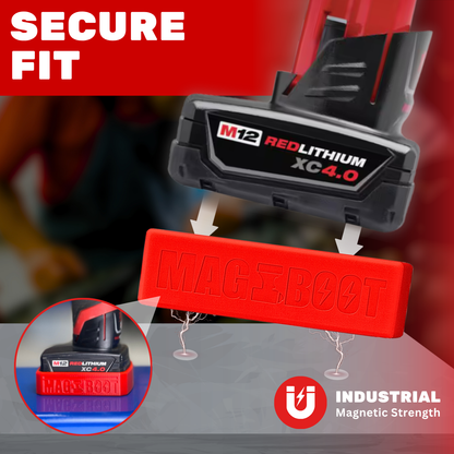 MAG-BOOT Magnetic Battery Cover - Milwaukee M12 XC3.0/4.0/6.0