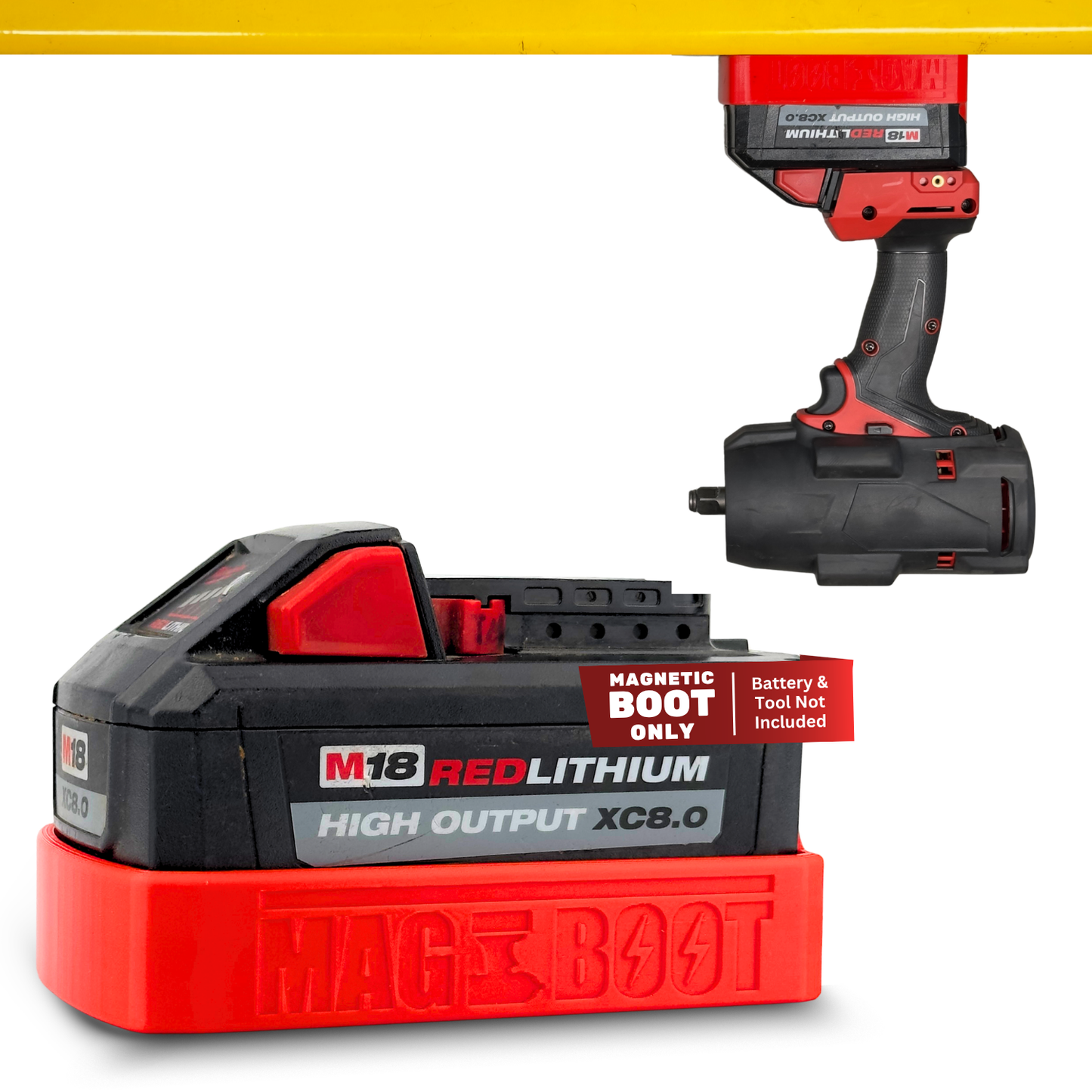 MAG-BOOT Magnetic Battery Cover - Milwaukee M18 High Output XC6.0/8.0