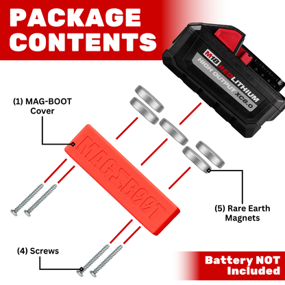 MAG-BOOT Magnetic Battery Cover - Milwaukee M18 High Output XC6.0/8.0