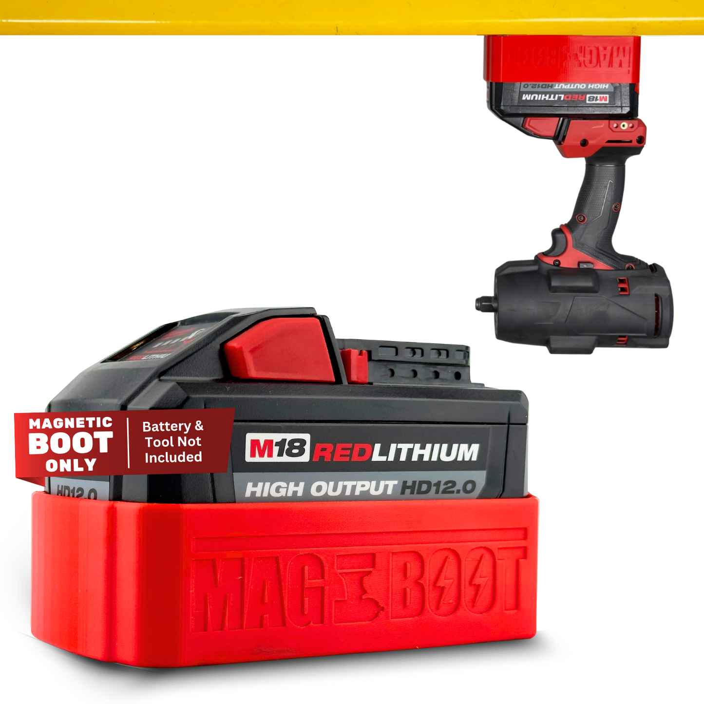 MAG-BOOT Magnetic Battery Cover - Milwaukee M18 High Output HD12.0
